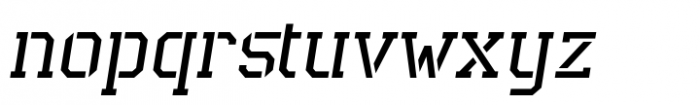 Esquina Stencil Italic Font LOWERCASE