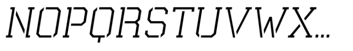 Esquina Stencil Light Italic Font UPPERCASE