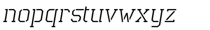 Esquina Stencil Light Italic Font LOWERCASE