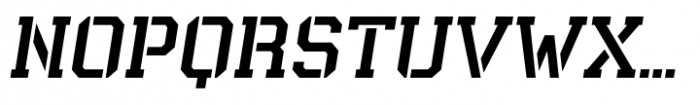 Esquina Stencil Medium Italic Font UPPERCASE