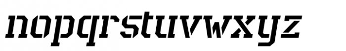 Esquina Stencil Medium Italic Font LOWERCASE
