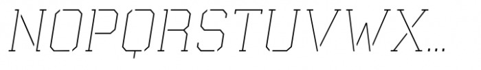 Esquina Stencil Thin Italic Font UPPERCASE
