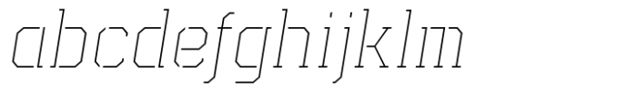 Esquina Stencil Thin Italic Font LOWERCASE