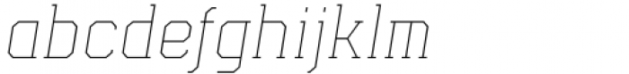 Esquina Thin Italic Font LOWERCASE