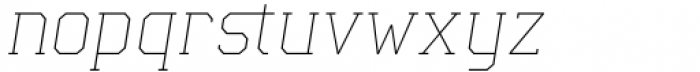 Esquina Thin Italic Font LOWERCASE