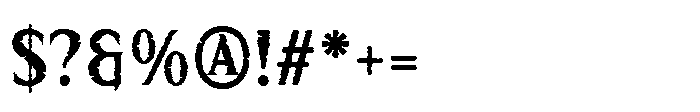 Estefit Rough Font OTHER CHARS