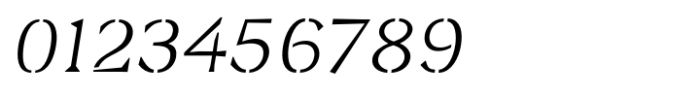 Estencil Light Italic Font OTHER CHARS
