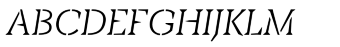 Estencil Light Italic Font UPPERCASE