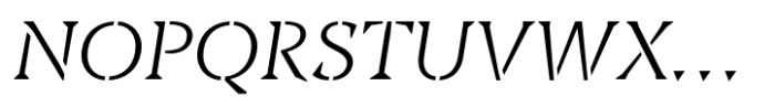 Estencil Light Italic Font UPPERCASE