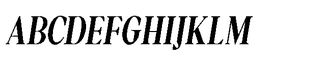 Estin Loftin Condensed Italic Font UPPERCASE
