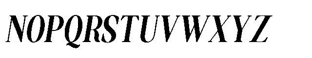 Estin Loftin Condensed Italic Font UPPERCASE