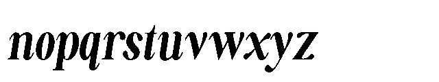 Estin Loftin Condensed Italic Font LOWERCASE