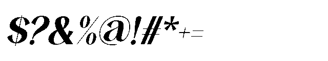 Estin Loftin Italic Font OTHER CHARS