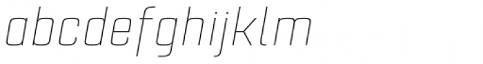Estricta Thin Italic Font LOWERCASE
