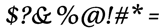 EskorteLatin Italic Instance Font OTHER CHARS