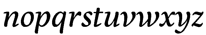 EskorteLatin Italic Instance Font LOWERCASE