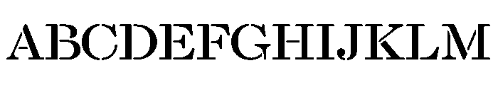 EsperanzaStencil Roman Font UPPERCASE