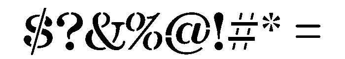 EsperanzaStencil Upright Font OTHER CHARS