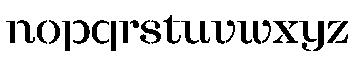 EsperanzaStencil Upright Font LOWERCASE