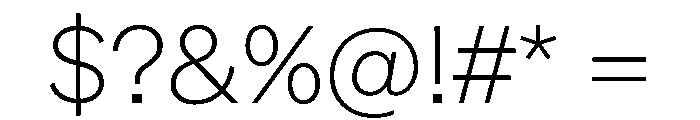 Essent Light Instance Font OTHER CHARS