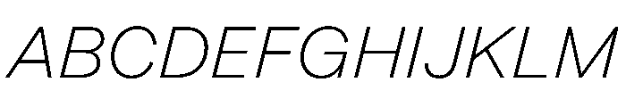 Essent LightItalic Instance Font UPPERCASE