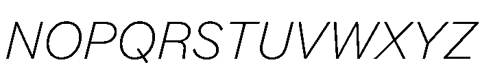 Essent LightItalic Instance Font UPPERCASE