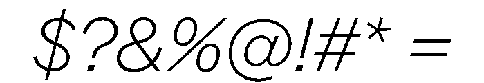 Essent LightItalic Font OTHER CHARS