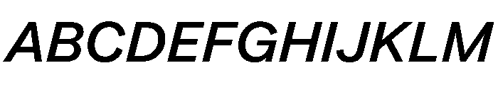 Essent MediumItalic Instance Font UPPERCASE