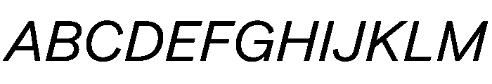 Essent RegularItalic Instance Font UPPERCASE