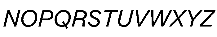 Essent RegularItalic Instance Font UPPERCASE