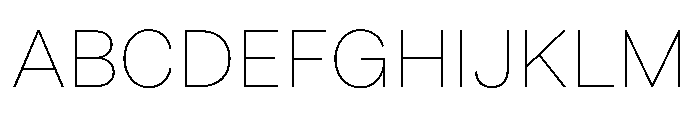 Essent Thin Font UPPERCASE