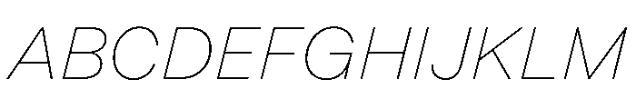 Essent ThinItalic Instance Font UPPERCASE