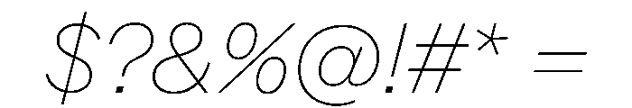 Essent ThinItalic Font OTHER CHARS