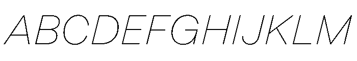 Essent ThinItalic Font UPPERCASE