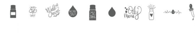 essential oils dingbat font Font UPPERCASE