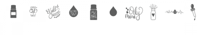 essential oils dingbat font Font LOWERCASE