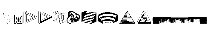 Escher Extras Font UPPERCASE