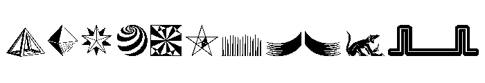 Escher Extras Font LOWERCASE