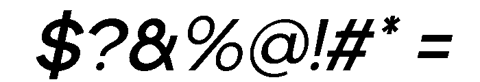 Etermal Italic Font OTHER CHARS
