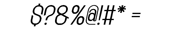 Etgea Light Italic Font OTHER CHARS