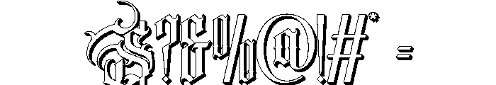 Ethoris Extrude Font OTHER CHARS