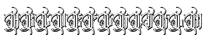 Ethoris Extrude Font UPPERCASE