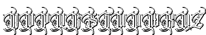 Ethoris Extrude Font UPPERCASE