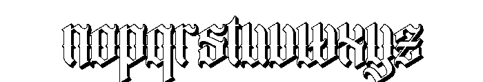 Ethoris Extrude Font LOWERCASE