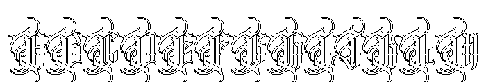 Ethoris Outline Font UPPERCASE