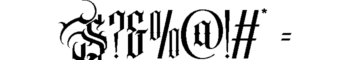 Ethoris Regular Font OTHER CHARS