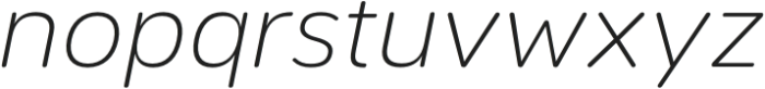 Etenira Extra Light Oblique otf (200) Font LOWERCASE