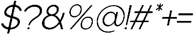 Etermal Extra Light Italic otf (200) Font OTHER CHARS