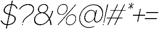 Etermal Thin Italic otf (100) Font OTHER CHARS