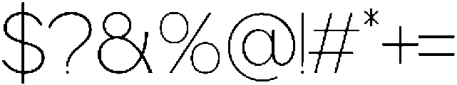 Etermal Thin otf (100) Font OTHER CHARS
